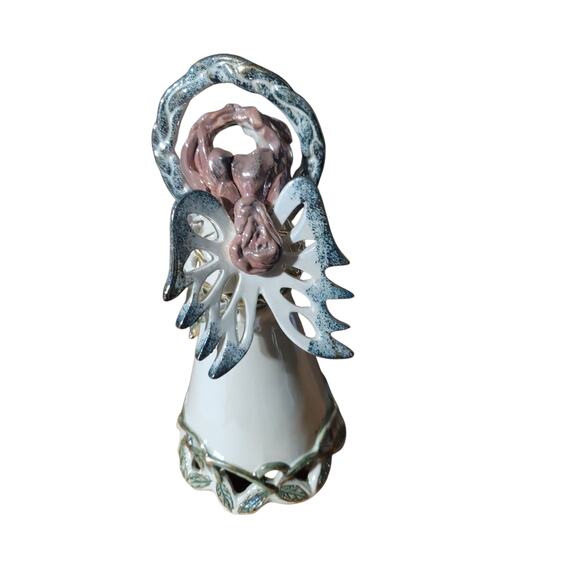 Blue Sky Clayworks' Natures Angel Hurricane Lamp Tea Light - Picture 2 of 3